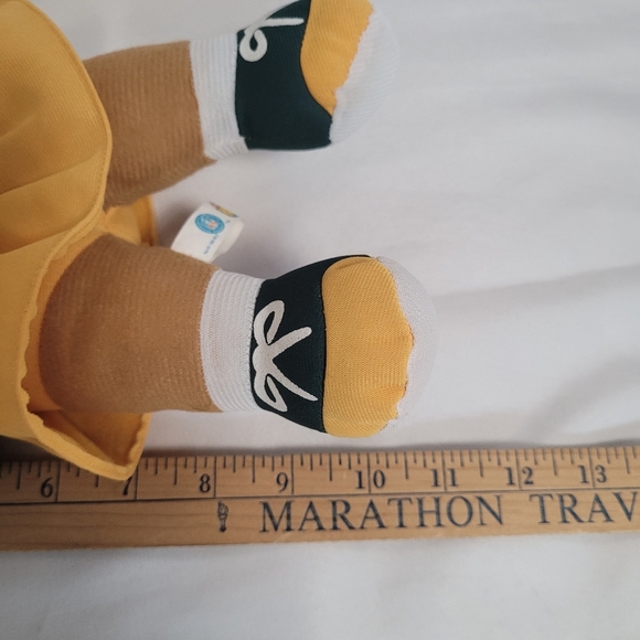 Vintage 1998 NFL Greenbay Packer Cheerleader Plush Teddy Bear Doll - Picture 8 of 9